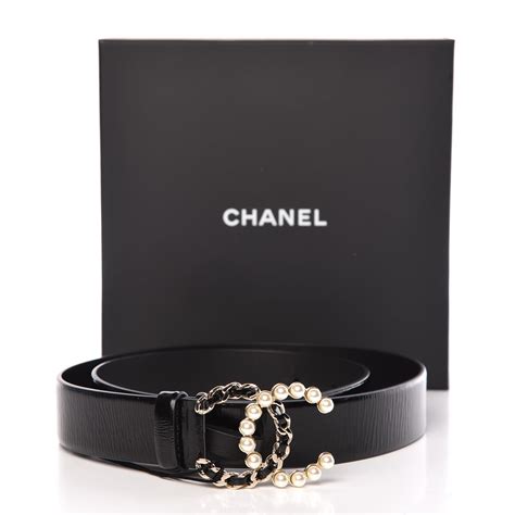 chanel pearl belt price|chanel black belt silver buckle.